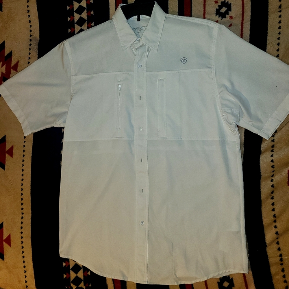Ariat tek shirt button up men's small